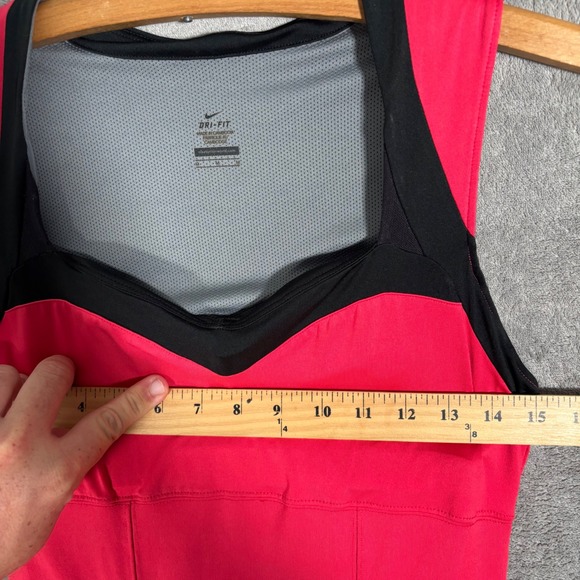 Nike Dri-FIT Tennis Dress Med Pink Black Sleeveless Athletic ASO Serena Williams - Picture 12 of 16